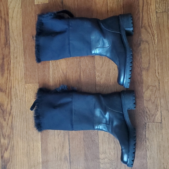 Tory Burch Joni Fur Cuff Moto Boot - Picture 7 of 16